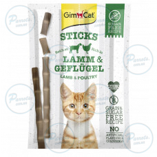 М’ясні палички GimCat для кішок, ягня та курка, 4 шт
