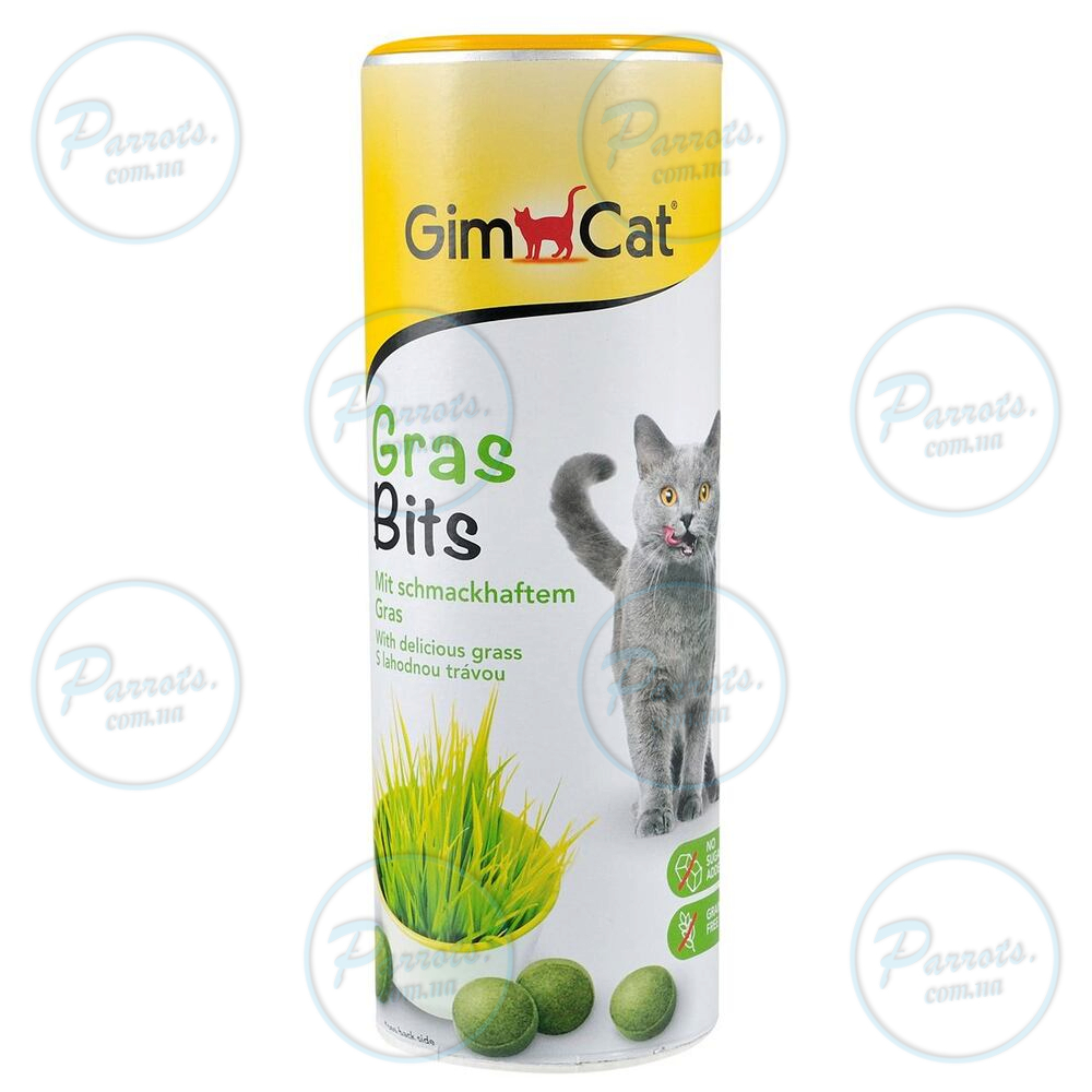 Ласощі GimCat GrasBits  для кішок, таблетки з травою, 425 г