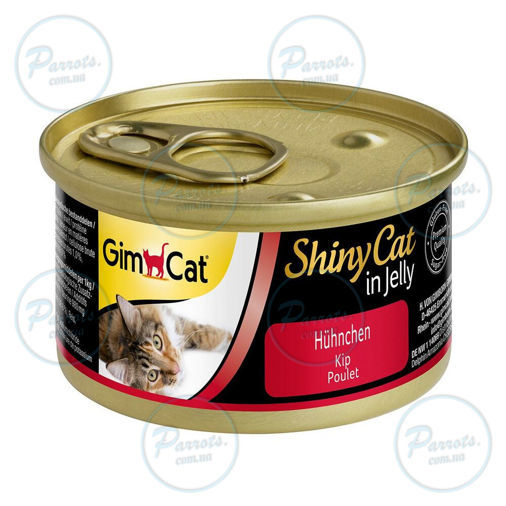 Вологий корм GimCat Shiny Cat для котів, курка, 70 г