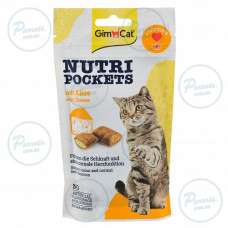 Вітамінні ласощі GimCat Nutri Pockets для котів, сир з таурином, 60 г