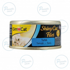 Влажный корм GimCat Shiny Cat Filet для кошек, тунец, 70 г