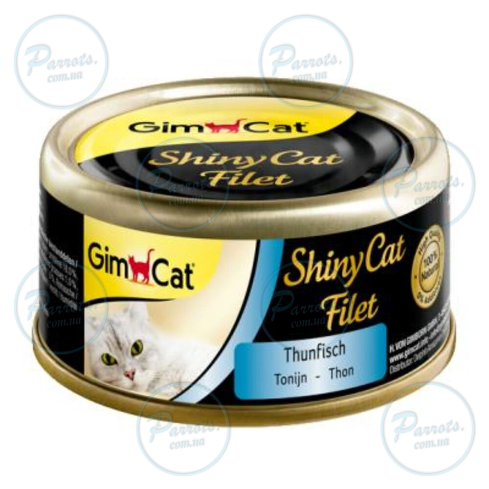 Влажный корм GimCat Shiny Cat Filet для кошек, тунец, 70 г