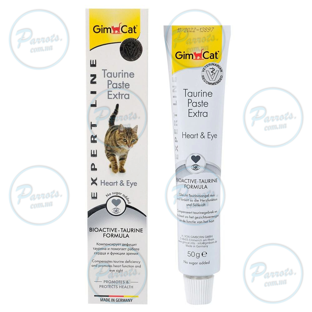 Паста GimCat Expert Line Taurine Extra для кошек, поддержка сердца и зрения, 50 г