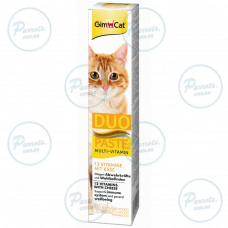 Паста для кошек GimCat DUO PASTE Multi-vitamin 12 vitamins with cheese 12 витаминов и сыр, 50 г