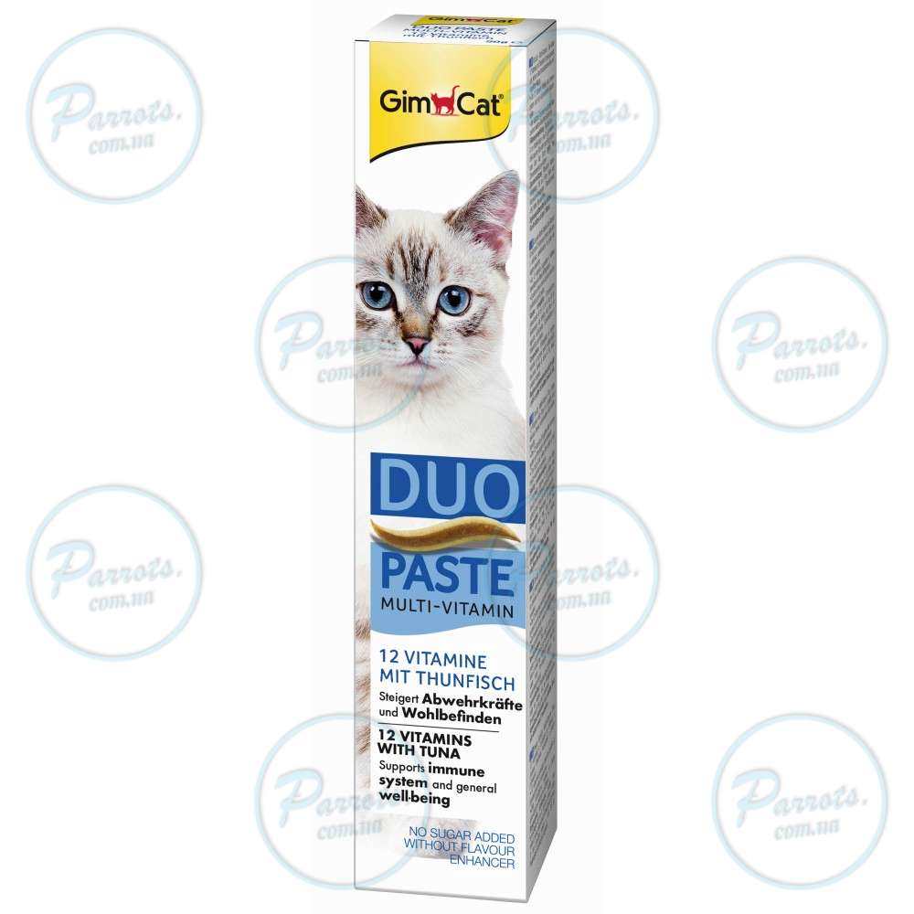 Паста для кошек GimCat DUO PASTE Multi-vitamin 12 vitamins with tuna 12 витаминов и тунец, 50 г