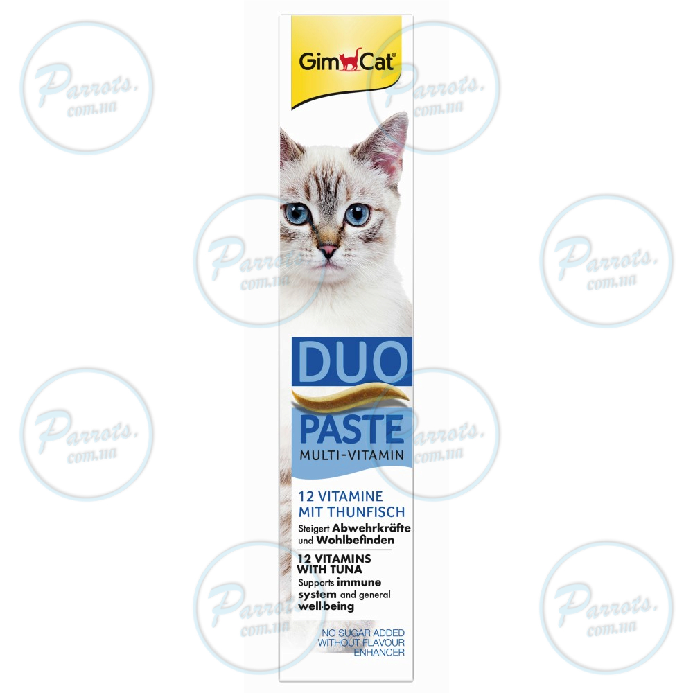 Паста для кошек GimCat DUO PASTE Multi-vitamin 12 vitamins with tuna 12 витаминов и тунец, 50 г