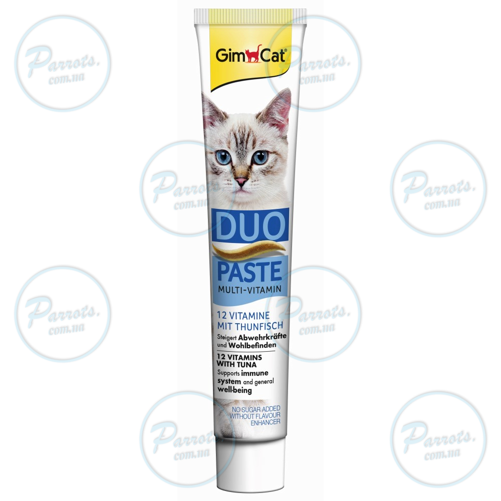 Паста для кошек GimCat DUO PASTE Multi-vitamin 12 vitamins with tuna 12 витаминов и тунец, 50 г