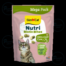 Вітаміни GimCat NUTRI BIOTIN BITES  для котів  для покращення стану шерсті та шкіри 425г