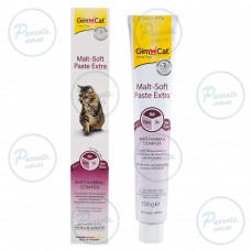 Паста GimCat Every Day Malt-Soft Paste Extra для кошек, выведение шерсти из желудка, 100 г
