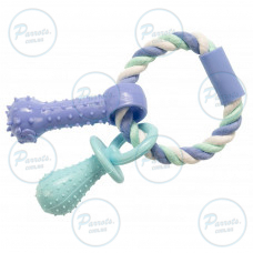 Іграшка GimDog Dent Plus для собак, мотузка/кільце, 15 см (гума)