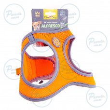 Шлея GimDog Alfresco для собак, неопрен, оранжевая, размер S, 37-40 см