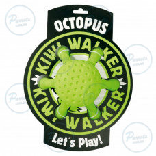 Игрушка Kiwi Walker «Осьминог» для собак, зеленый, 13 см