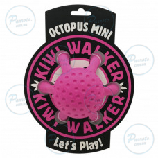 Игрушка Kiwi Walker «Осьминог» для собак, розовый, 13 см