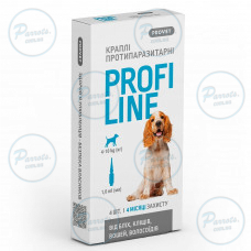 Капли Provet Profiline для собак 4-10 кг, 4 пипетки по 1,0 мл (инсектоакарицид)