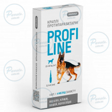 Капли Provet Profiline для собак 20-40 кг, 4 пипетки по 3,0 мл (инсектоакарицид)