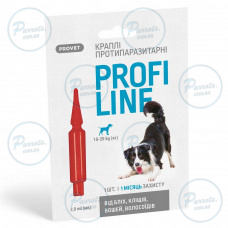 Краплі Provet Profiline для собак 10-20 кг, 1 піпетка 2,0 мл (інсектоакарицид)