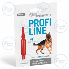 Краплі Provet Profiline для собак 20-40 кг, 1 піпетка 3,0 мл (інсектоакарицид)