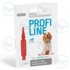 Краплі Provet Profiline для собак 4-10 кг, 1 піпетка 1,0 мл (інсектоакарицид)