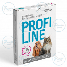 Нашийник Provet Profiline для котів та собак 35 см, фуксія (інсектоакарицид)