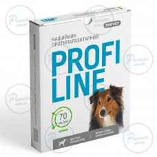 Ошейник Provet Profiline для больших пород собак 70 см, зеленый (инсектоакарицид)