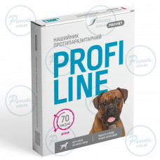 Нашийник Provet Profiline для великих порід собак 70 см, фуксія (інсектоакарицид)