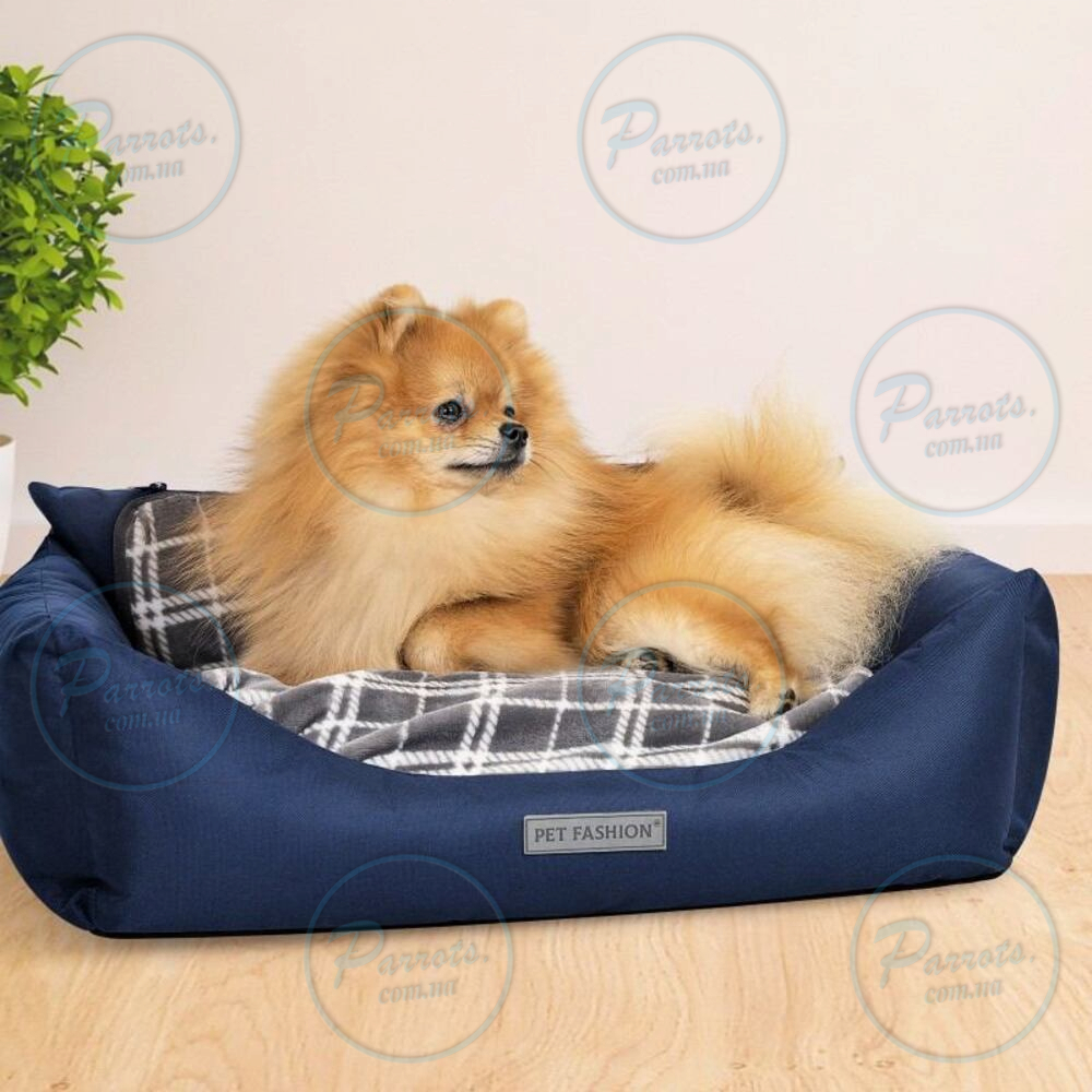 Лежак Pet Fashion «Prime» для собак, 66x52x24 см, синій