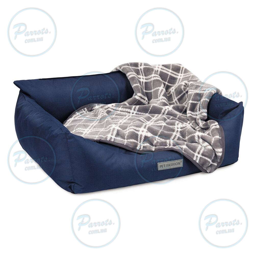 Лежак Pet Fashion «Prime» для собак, 66x52x24 см, синій