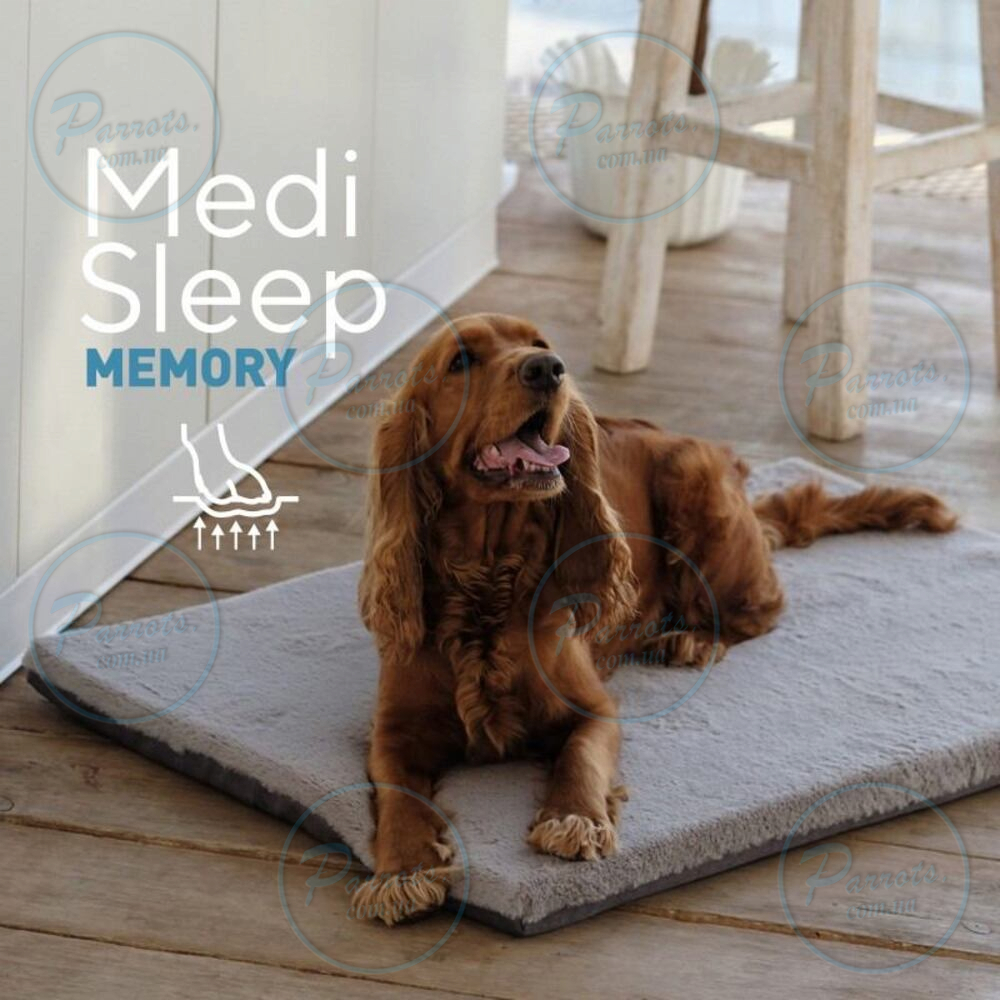 Ортопедичний матрац Pet Fashion «Medi Sleep Memory» для собак, розмір L, 92х65х4 см, сірий