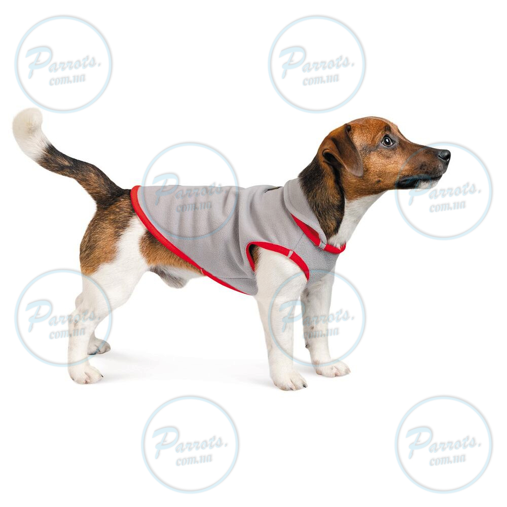 Жилет Pet Fashion «Fleecy» для собак, розмір S, сіро-червоний