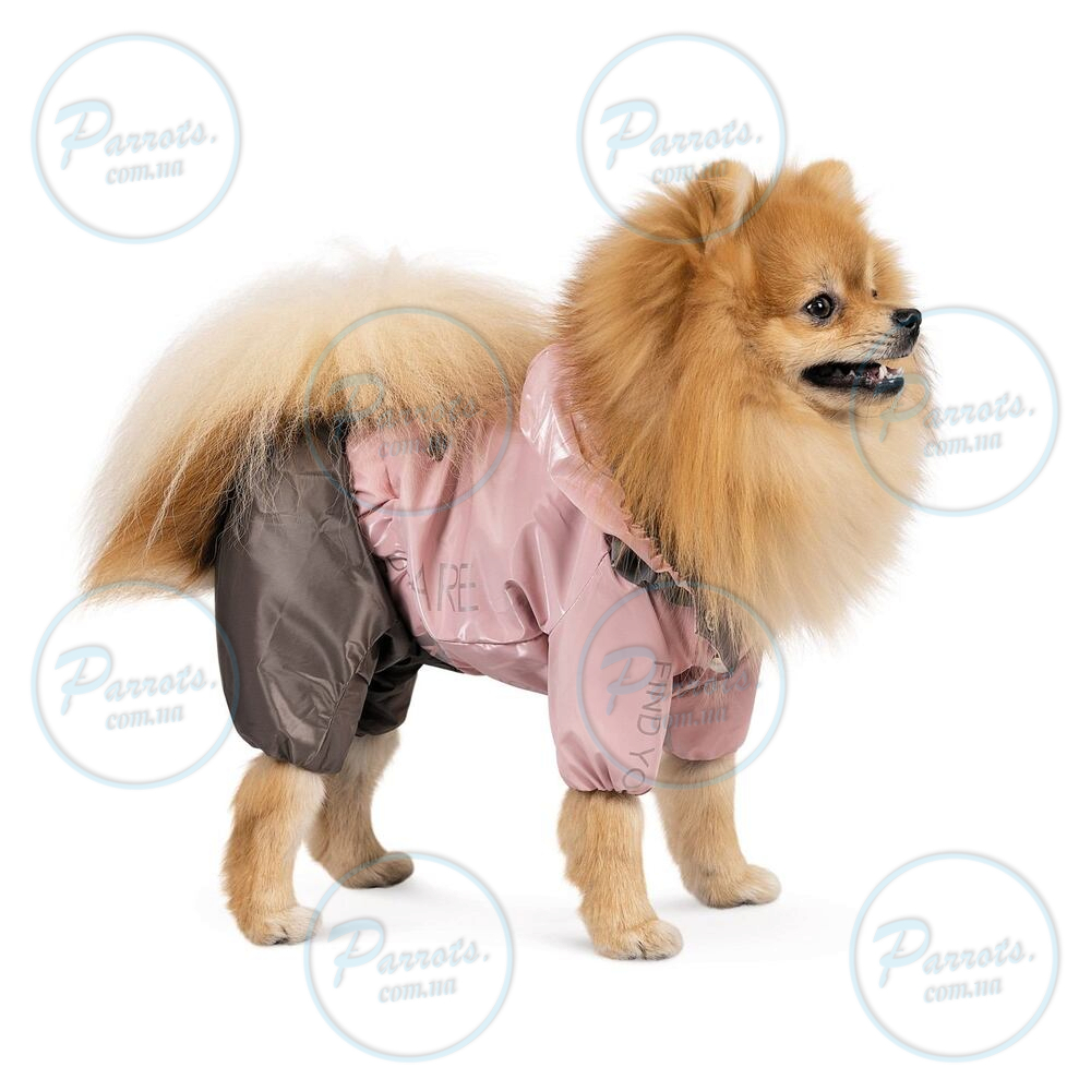 Дощовик Pet Fashion «Ariel» для дівчинки, розмір M, рожевий