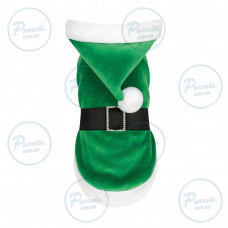 Попона Pet Fashion "Santa" для собак, розмір M, зелена