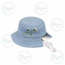 Панама Pet Fashion для собак Blue XS з квітковим принтом
