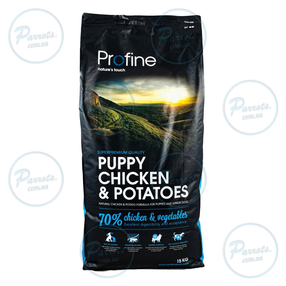 Сухий корм Profine Puppy для цуценят та юніорів всіх порід, з куркою та картоплею, 15 кг