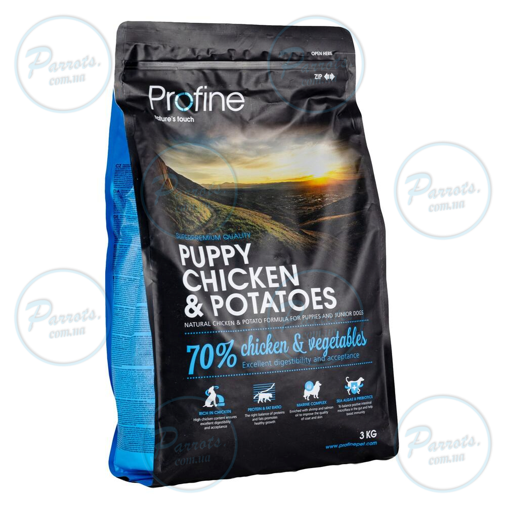 Сухой корм Profine Puppy для щенков и юниоров всех пород, с курицей и картофелем, 3 кг