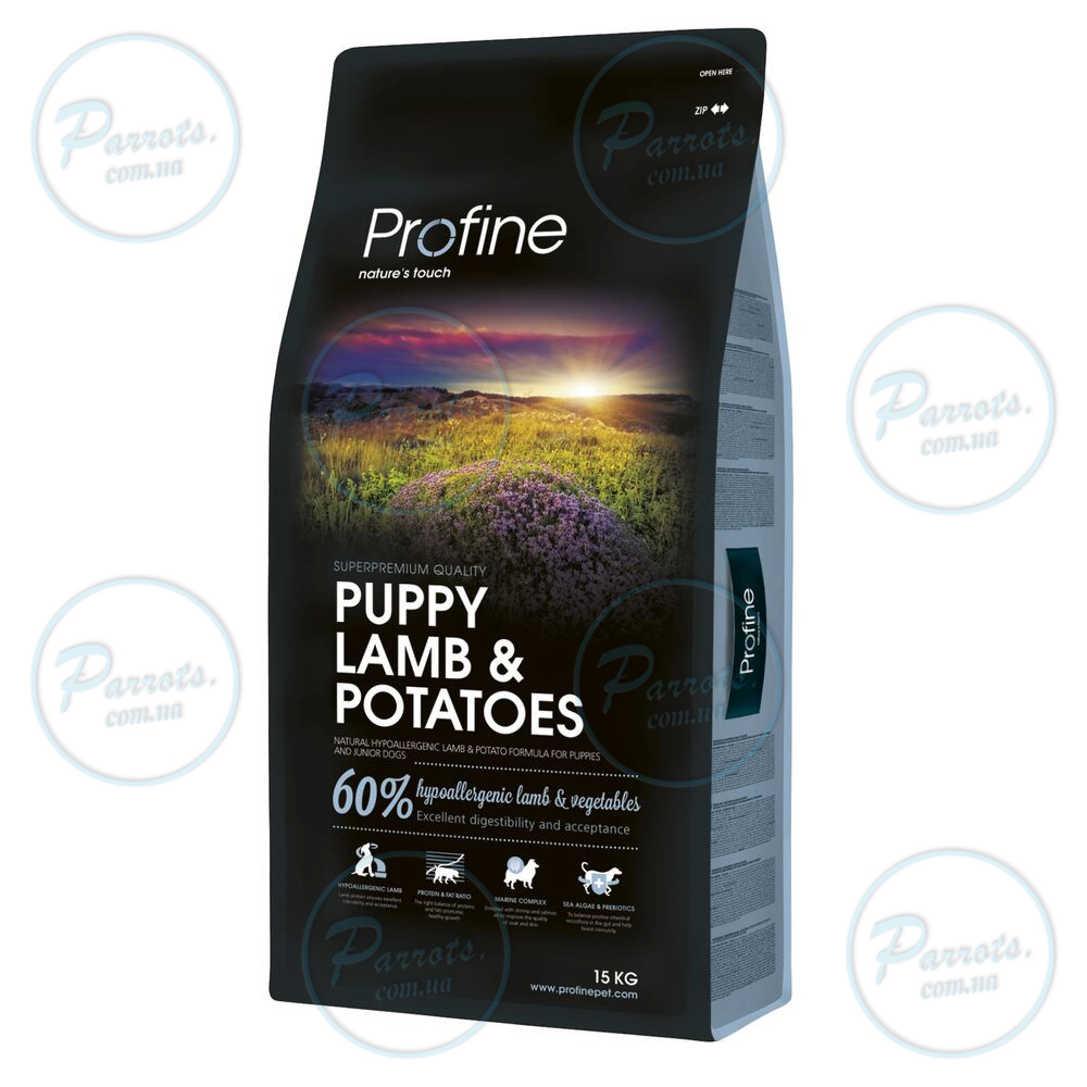 Сухой корм Profine Puppy для щенков и юниоров всех пород, с ягнятиной и картофелем, 15 кг