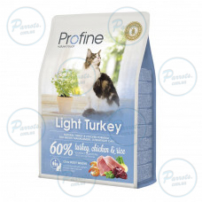 Сухой корм Profine Light для кошек с лишним весом, с индейкой и курицей, 2 кг