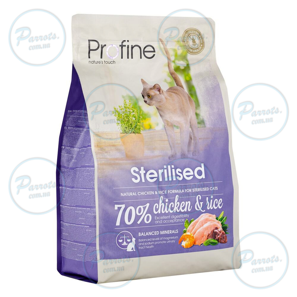 Сухий корм Profine Sterilised для стерилізованих котів, з куркою та рисом, 2 кг