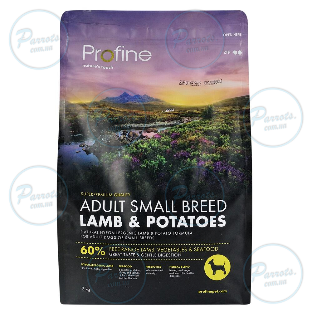 Сухой корм Profine Adult Small для собак малых пород, с ягненком и картофелем, 2 кг