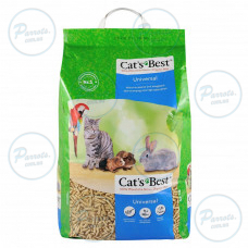 Наповнювач Cat’s Best Universal для домашніх тварин, деревний, 20 л/11 кг