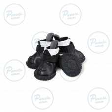 Ботинки Ruispet для малых пород собак, демисезонные с флисовой подкладкой, 4 шт/упак. черные, 5,5x4,9 см, №5