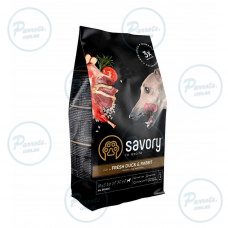 Сухий корм Savory для собак усіх порід, зі свіжою качкою й кроликом, 1 кг