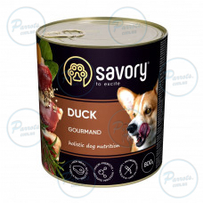 Вологий корм Savory для дорослих собак усіх порід, з качкою, 800 г