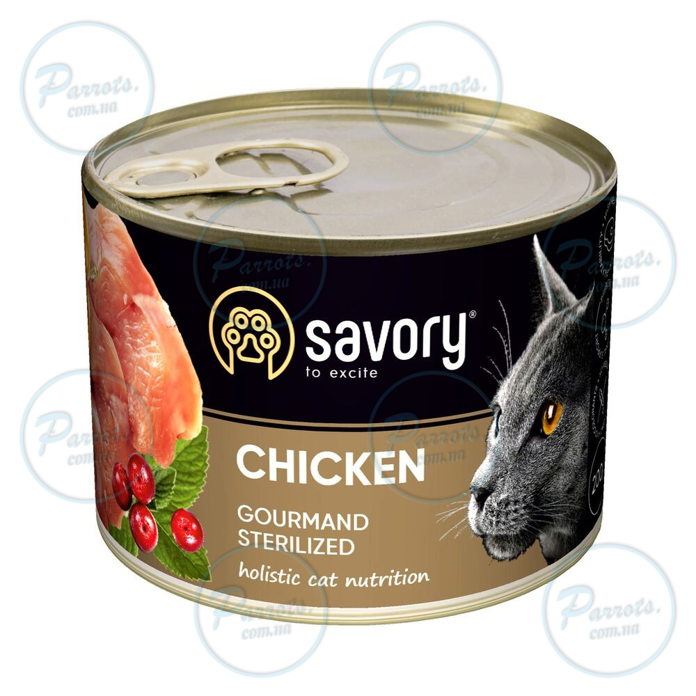 Вологий корм Savory для стерилізованих котів, з куркою, 200 г