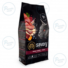Корм сухой Savory Adult Cat Steril Fresh Turkey and Duck для стерилизованных котов 2 кг