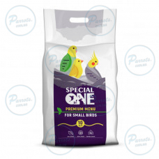 Полнорационный корм TM Special One для волнистых и средних попугаев, а также экзотических птиц 10 кг