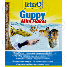 Корм Tetra Mini Guppy для рыбок гуппи, 12 г (хлопья)
