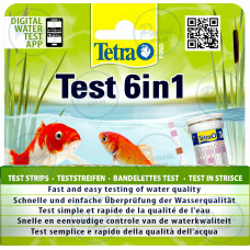 Набір індикаторних тестів Tetra Pond Test 6in1 для перевірки показників якості ставкової води, 25 шт