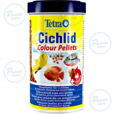Корм Tetra Cichlid Colour для всіх цихлід, для яскравості забарвлення, 500 мл (гранули)