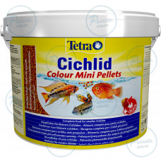 Корм Tetra Cichlid Colour Mini для небольших цихлид, для яркости окраски 10 л (гранулы)