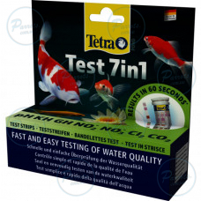 Набор индикаторных тестов Tetra Pond Test 7in1 для пруда, для проверки показателей качества воды, 25 шт